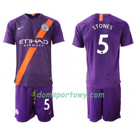 Koszulka Manchester City Stones 5 Dziecięcy Trzeci Koszulki Piłkarskie 2018-2019 Krótki Rękaw